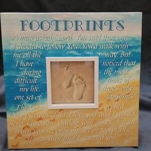 Footprints Inspirational Music Box Picture Frame